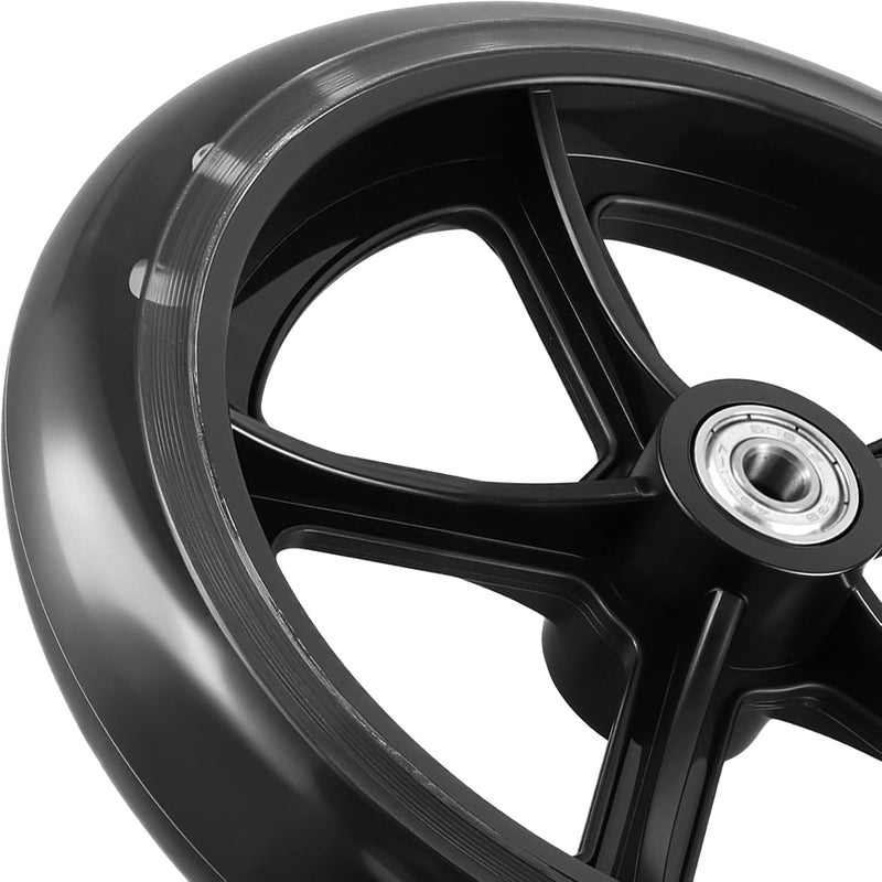 GINLANK 2 Sets 7.5 Inch Anti-Slip Wheelchair Front Wheels Replacement, Universal Rubber Casters for Wheelchair - Image 3